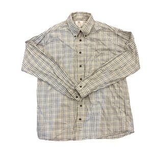 Viyella Mens Plaid Button Down Shirt Long Sleeve Casual Work Size L